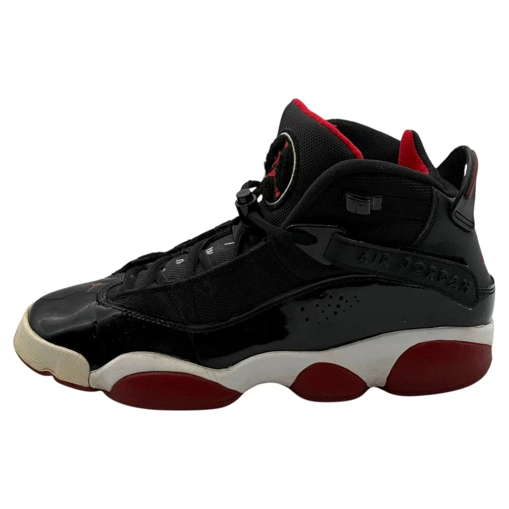 Nike Air Jordan 6 Rings Bred Black‎ Red White Youth 7Y / Women's 8.5 323419-062